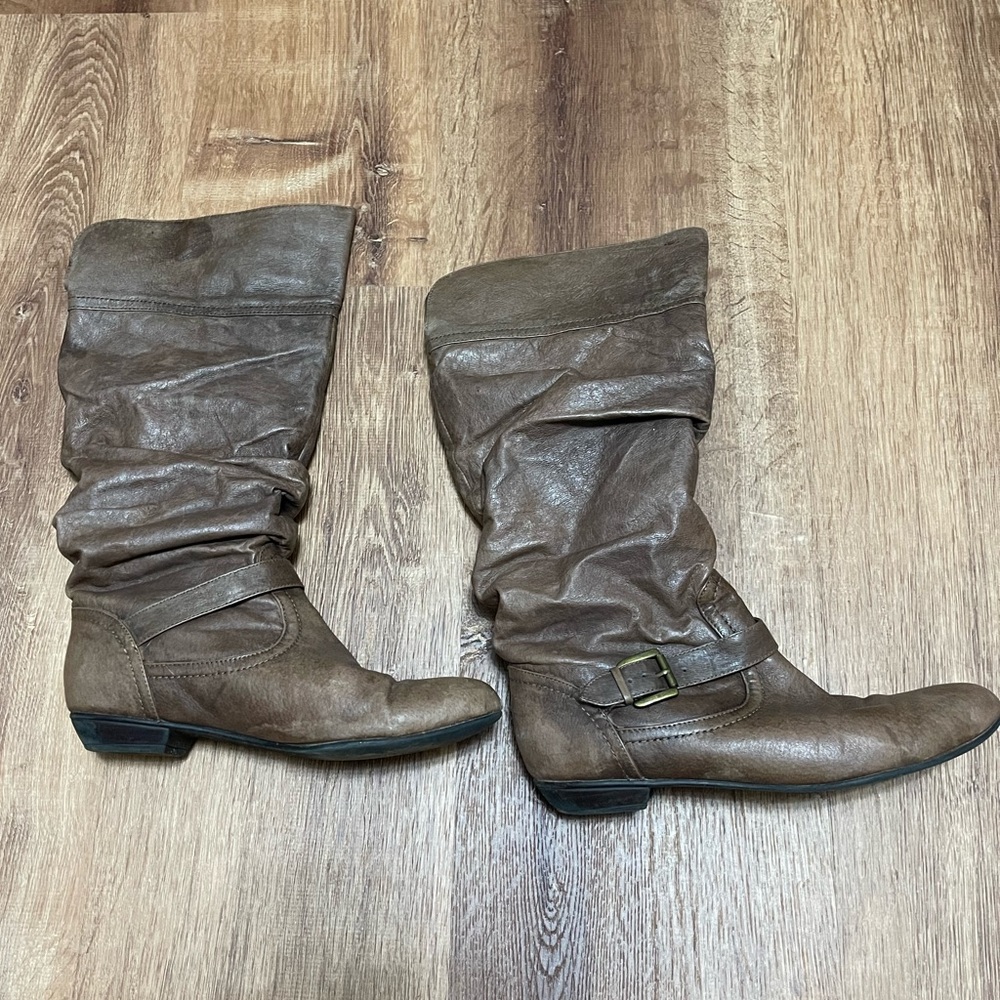 Steve Madden Brown High Booties